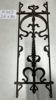 Deurroosters gietijzer antiek: éénmalige exemplaren - <strong>M263: </strong>26 x 80 cm