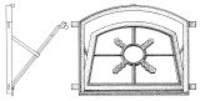 Ramen - <strong>822: </strong> 61 x 51,5 cm<br>Gietijzeren raam, kleppend met stalen kozijn<br><strong>824: </strong> 79 x 63 cm<br>Gietijzeren raam, kleppend met stalen kozijn