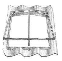 Gietijzer voor oud Hollandse pan - <strong>GY.1:</strong><br>Maten: 64 x 67 cm<br>Glasmaat: 49 x 46 cm<br>(2 x 24,5 cm breed)