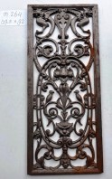 Deurroosters gietijzer antiek: éénmalige exemplaren - <strong>M264: </strong>39,5 x 92 cm