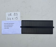 Ventilatie-/ Deurroosters - <strong>VR83:</strong> 34 x 15 cm RAL 9005