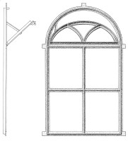 Ramen van staal geschikt voor isolatieglas - <strong>744:</strong> 42 x 68 cm<br>Stalen raam, kleppend<br><strong>746:</strong> 59 x 100 cm<br>Stalen raam, kleppend<br>Andere maten mogelijk