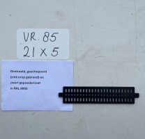 Ventilatie-/ Deurroosters - <strong>VR85:</strong> 21 x 5 cm RAL 9005